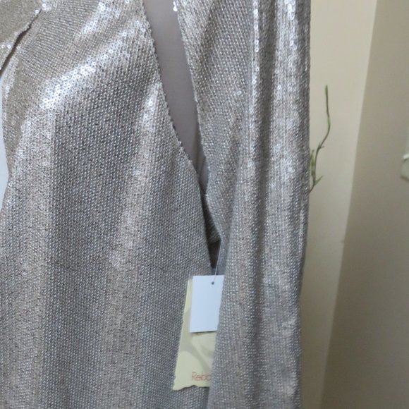 Reba Sequined open front Cardigan NWT / M - Picture 3 of 7